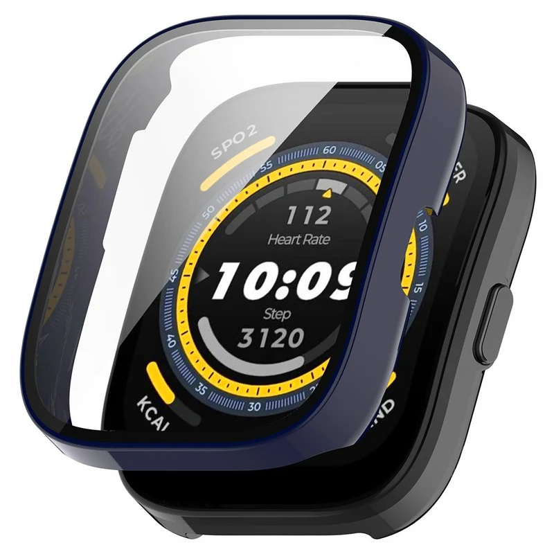 Huami Amazfit Bip 5 Watch Case Scratch Resistant Hard Flexible Protective Cover with Tempered Glass Film