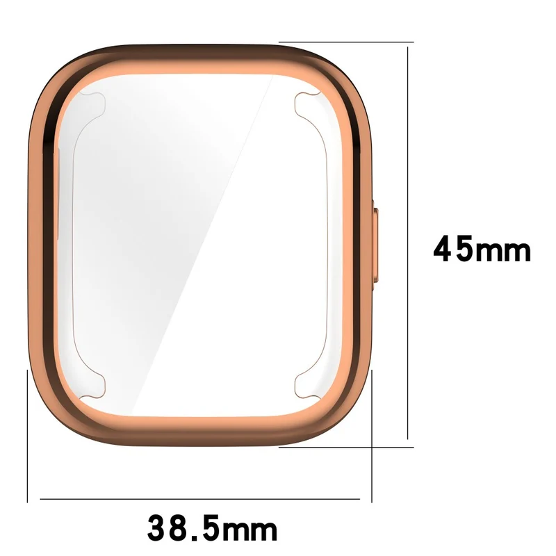 Watch Case for Huami Amazfit Active (A2211) Electroplating Frame Flexible Cover - Electroplating Rose Gold