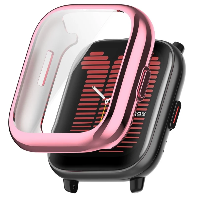 Watch Case for Huami Amazfit Active (A2211) Electroplating Frame Flexible Cover - Electroplating Rose Gold