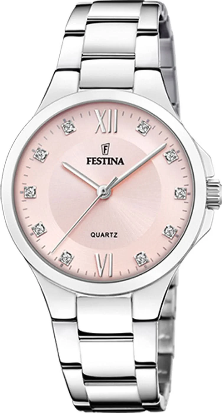 Festina Mademoiselle F20582/2 Damenuhr • Rosa Zifferblatt • Edelstahl