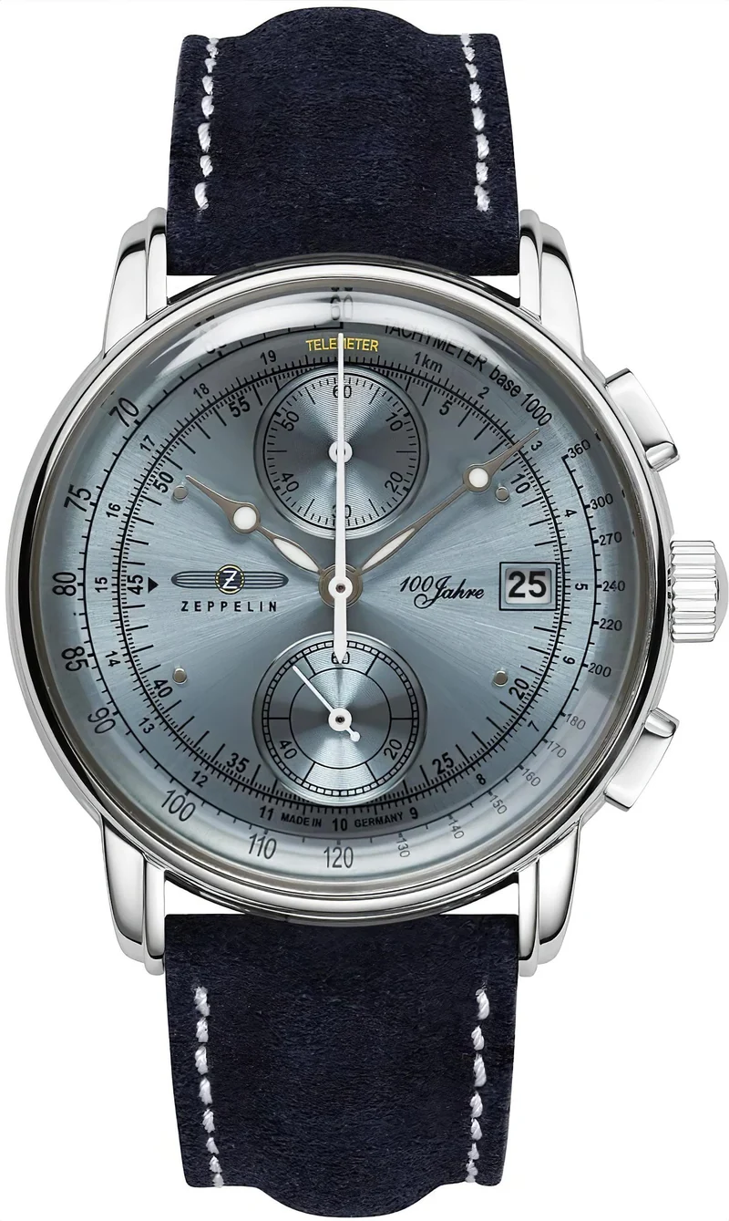 Zeppelin 100 Jahre Zeppelin 8670-4 Herrenuhr • Made in Germany • Vintage-Design