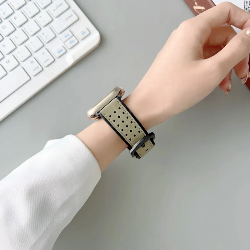 Apple Watch Series 41mm - 40mm - 38mm Universal Smart Watch Band Waxyed Top Layer Cowhide Strap