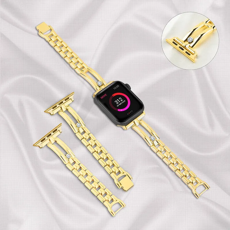 Wrist Band for Apple Watch Series 41mm - 40mm - 38mm Universal Zinc Metal Watch Strap