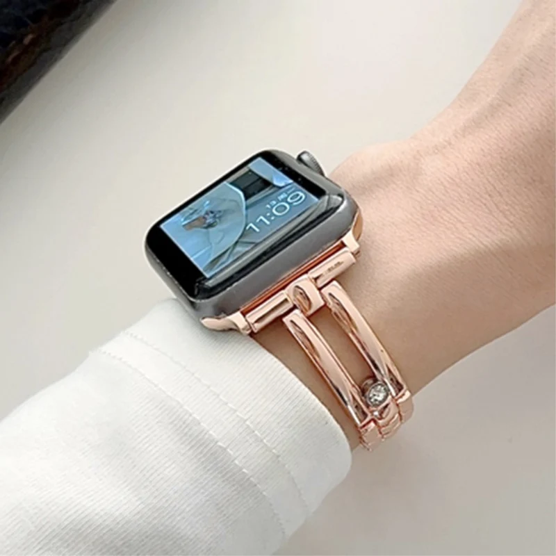 Apple Watch Series 41mm - 40mm - 38mm Universal Watch Band Zinc Metal Strap