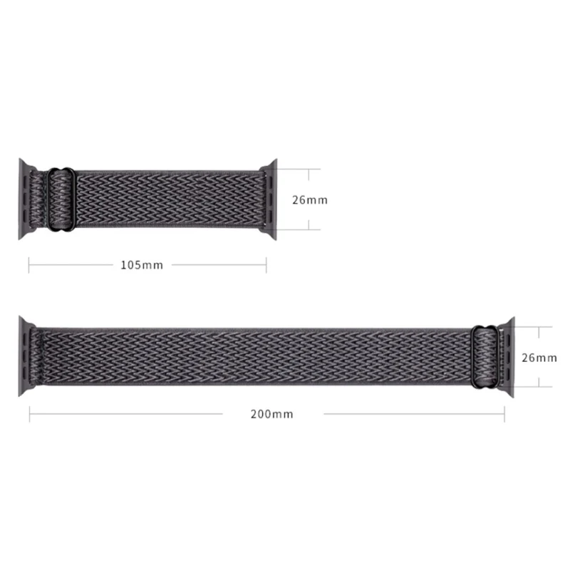 Apple Watch Series 41mm - 40mm - 38mm Universal Watch Band Wave Design Nylon Wrist Strap