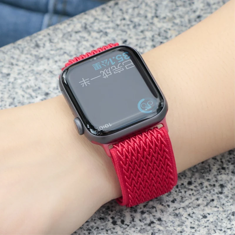 Apple Watch Series 41mm - 40mm - 38mm Universal Watch Band Wave Design Nylon Wrist Strap
