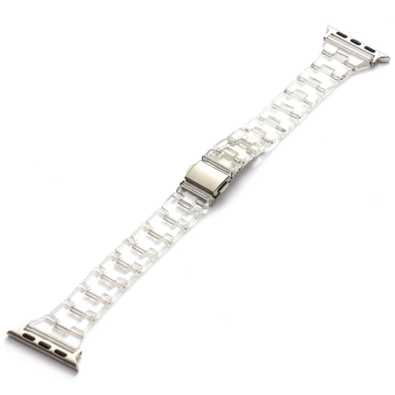 Apple Watch Series 41mm - 40mm - 38mm Universal Jelly Resin Watch Strap - Transparent White