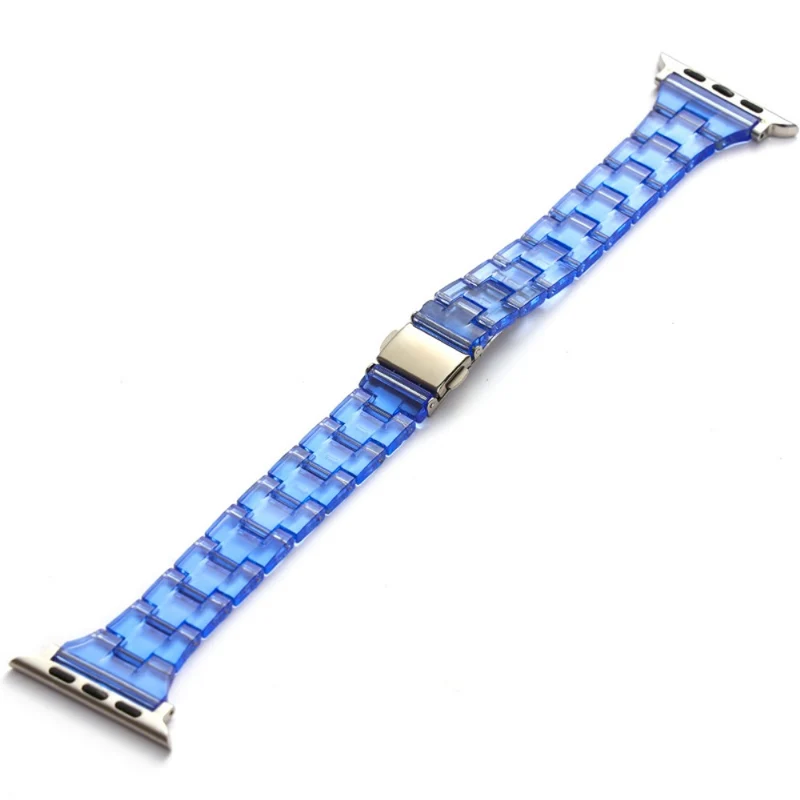 Apple Watch Series 41mm - 40mm - 38mm Universal Jelly Resin Watch Strap - Transparent White