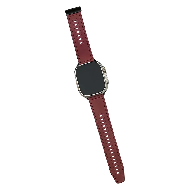 Apple Watch Series 41mm - 40mm - 38mm Universal Leather Coated Flexible Watch Strap