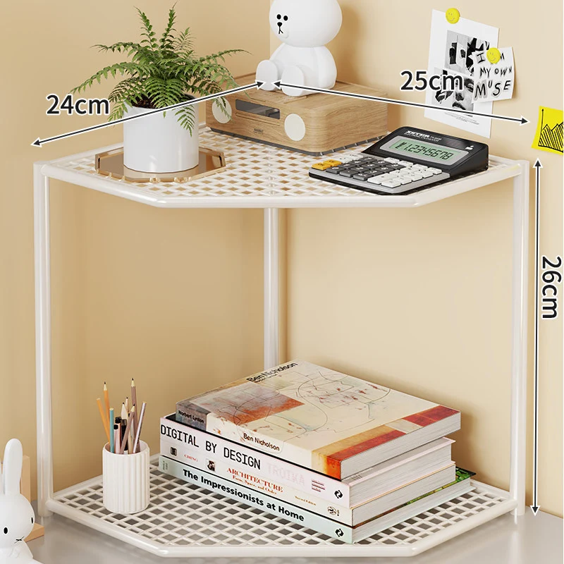 Dreifach-Eck-Metall-Mesh-Speicherregal für Badezimmer Küche Wohnzimmer
