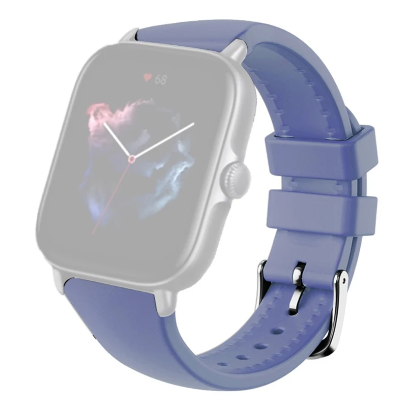 Huami Amazfit GTS 4 / 3 / 2 / Mini / Bip U 20mm Smart Watch Strap Pin Buckle Flexible Band - Dark Grey