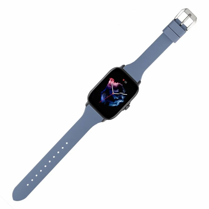 Huami Amazfit GTS 4 / 3 / 2 / Mini / Bip U 20mm Smart Watch Strap Pin Buckle Flexible Band - Dark Grey