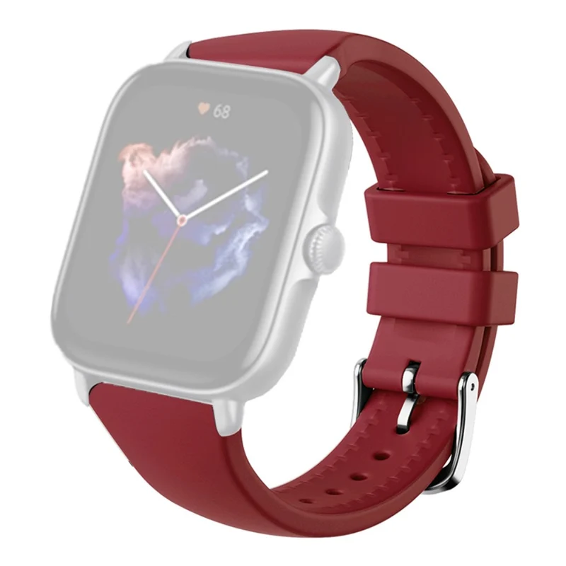 Huami Amazfit GTS 4 / 3 / 2 / Mini / Bip U 20mm Smart Watch Strap Pin Buckle Flexible Band - Dark Grey