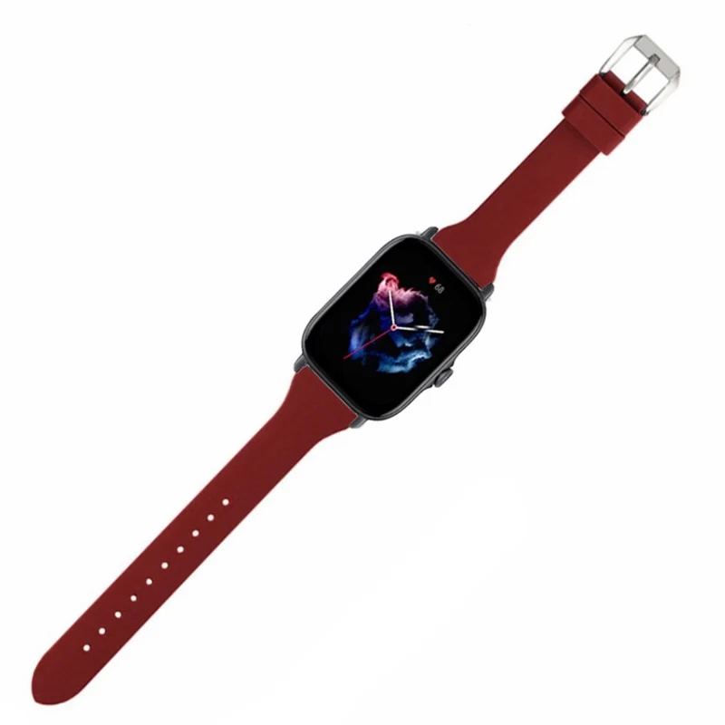 Huami Amazfit GTS 4 / 3 / 2 / Mini / Bip U 20mm Smart Watch Strap Pin Buckle Flexible Band - Dark Grey