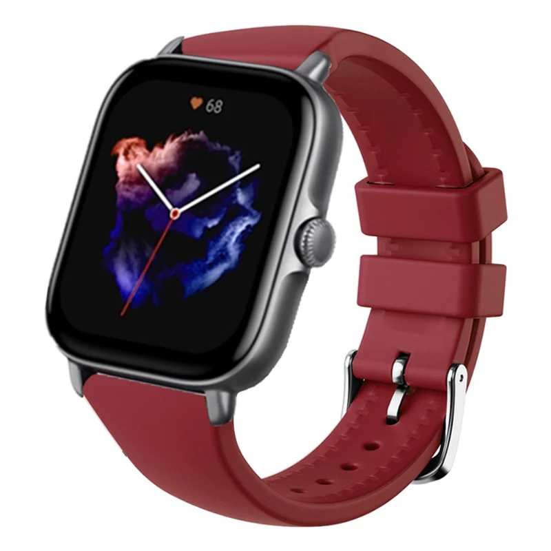 Huami Amazfit GTS 4 / 3 / 2 / Mini / Bip U 20mm Smart Watch Strap Pin Buckle Flexible Band - Dark Grey