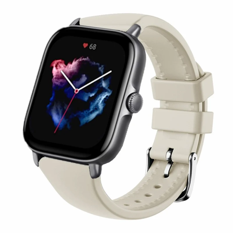 Huami Amazfit GTS 4 / 3 / 2 / Mini / Bip U 20mm Smart Watch Strap Pin Buckle Flexible Band - Dark Grey
