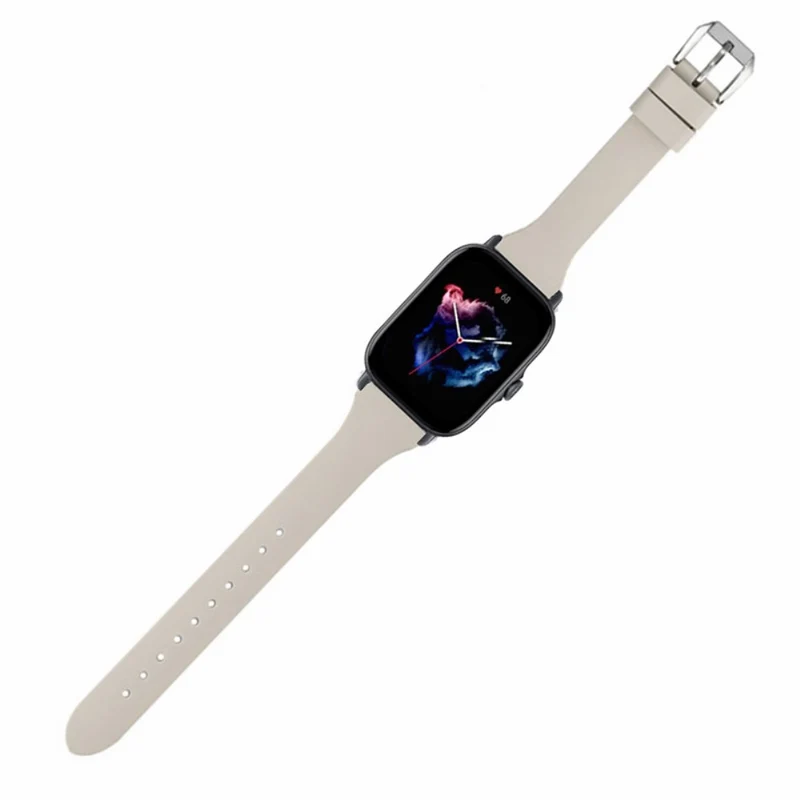 Huami Amazfit GTS 4 / 3 / 2 / Mini / Bip U 20mm Smart Watch Strap Pin Buckle Flexible Band - Dark Grey