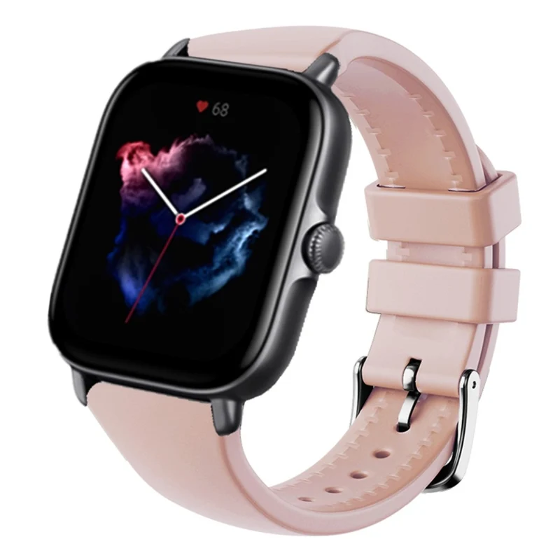 Huami Amazfit GTS 4 / 3 / 2 / Mini / Bip U 20mm Smart Watch Strap Pin Buckle Flexible Band - Dark Grey