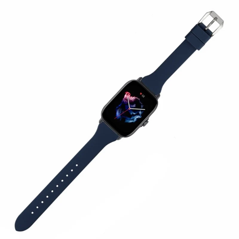 Huami Amazfit GTS 4 / 3 / 2 / Mini / Bip U 20mm Smart Watch Strap Pin Buckle Flexible Band - Dark Grey