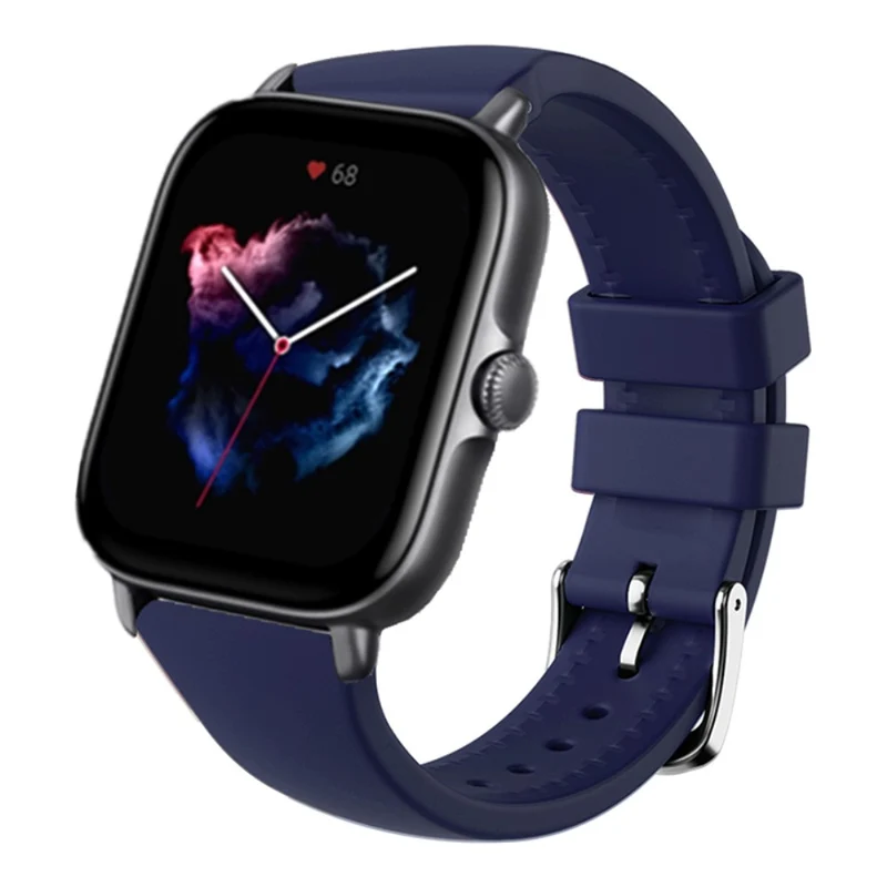 Huami Amazfit GTS 4 / 3 / 2 / Mini / Bip U 20mm Smart Watch Strap Pin Buckle Flexible Band - Dark Grey