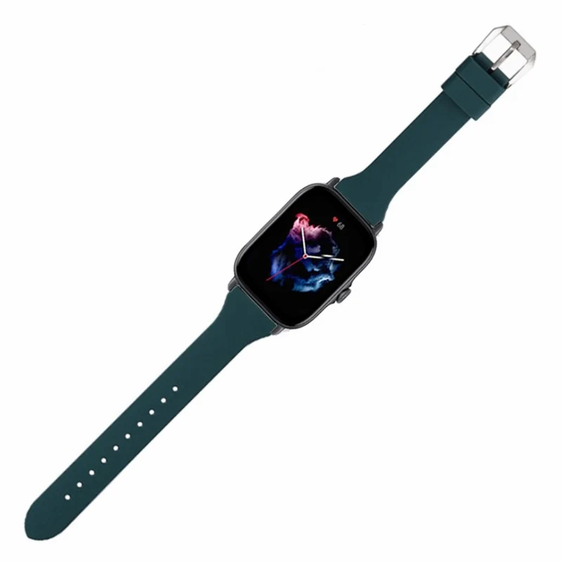 Huami Amazfit GTS 4 / 3 / 2 / Mini / Bip U 20mm Smart Watch Strap Pin Buckle Flexible Band - Dark Grey