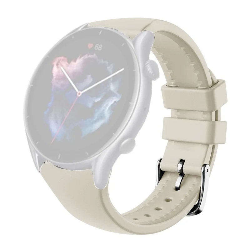 Huami Amazfti GTR 4 / GTR 3 / GTR 3 Pro / Huawei Watch GT 3 42mm 46mm Watch Strap 22mm Flexible Bands Replacement - Retro White