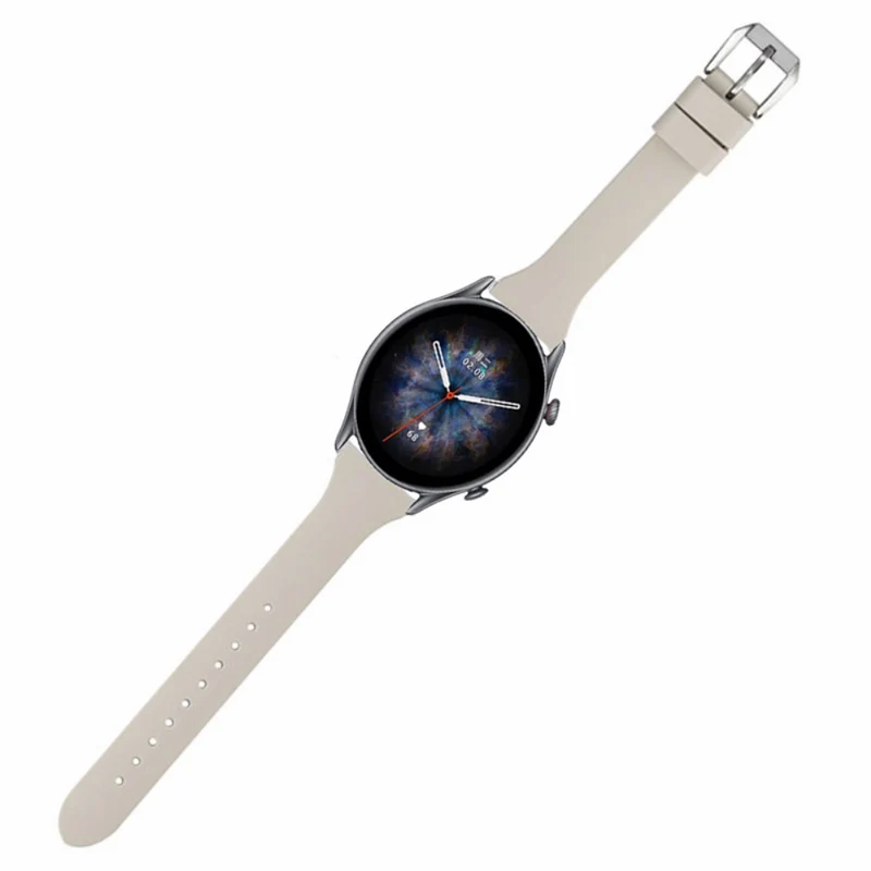 Huami Amazfti GTR 4 / GTR 3 / GTR 3 Pro / Huawei Watch GT 3 42mm 46mm Watch Strap 22mm Flexible Bands Replacement - Retro White