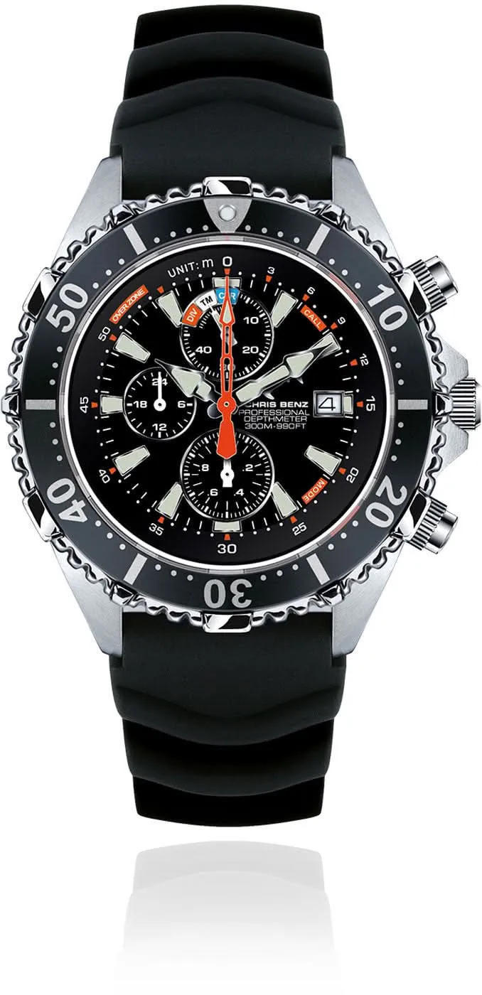 Chris Benz Depthmeter Chronograph 300M CB-C300X-S-KBS Herrenuhr • 300m Wasserdicht • Saphirglas
