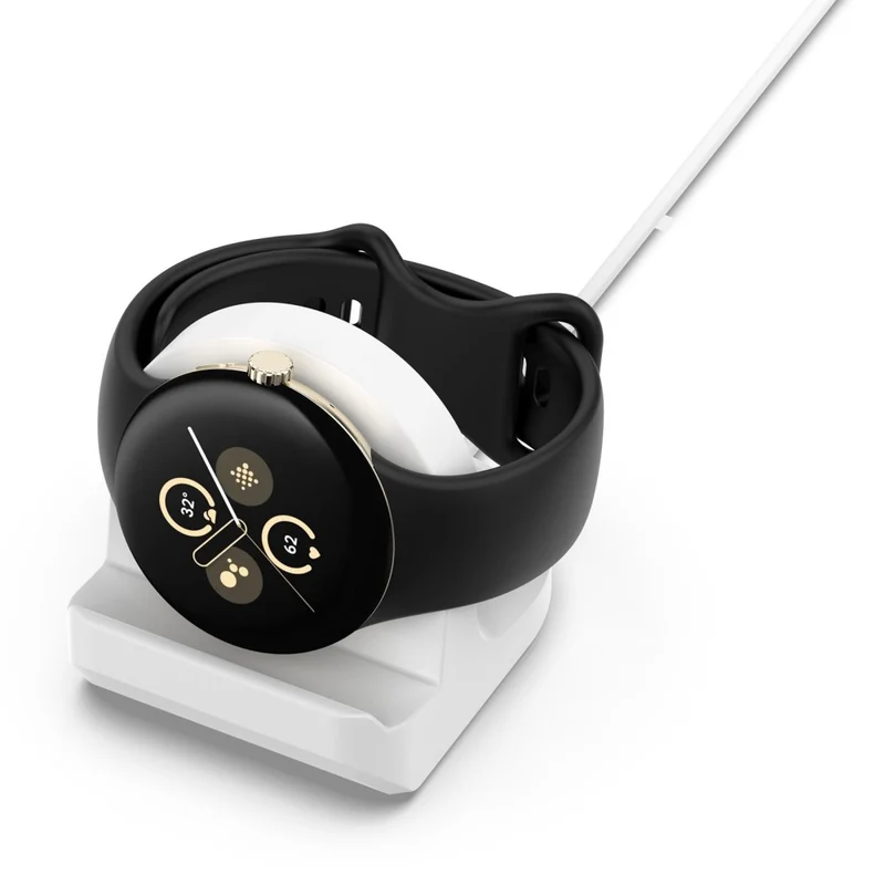 Google Pixel Watch 2 Silicone Charger Holder with USB Charging Cable Anti-Slip Smart Watch Charger