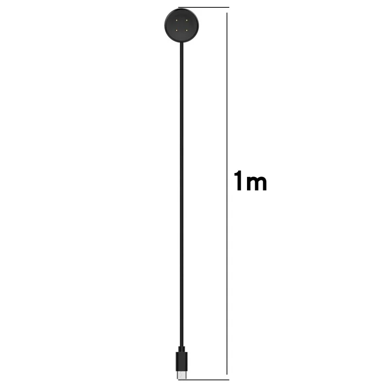 100cm Portable Charging Dock Google Pixel Watch 2 Charger Magnetic Charging Cable - Black / Type-C Interface / Type-C Interface