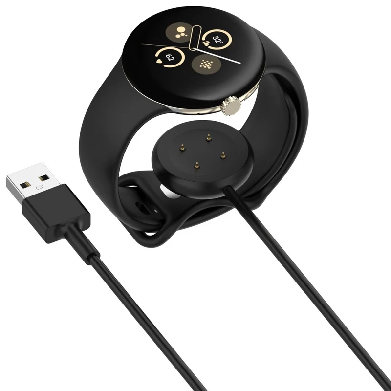 100cm Portable Charging Dock Google Pixel Watch 2 Charger Magnetic Charging Cable - Black / Type-C Interface / Type-C Interface