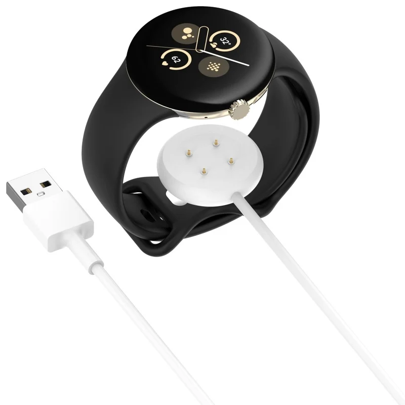 100cm Portable Charging Dock Google Pixel Watch 2 Charger Magnetic Charging Cable - Black / Type-C Interface / Type-C Interface