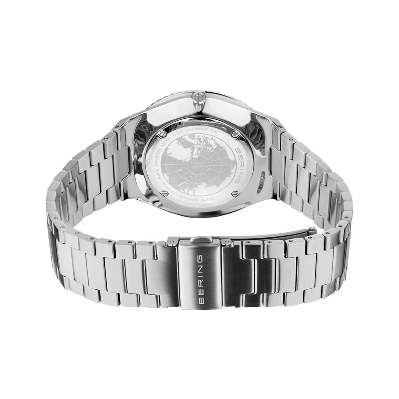Bering Classic 18940-708 Herrenuhr • Kratzfestes Saphirglas • Grünes Sunray-Zifferblatt