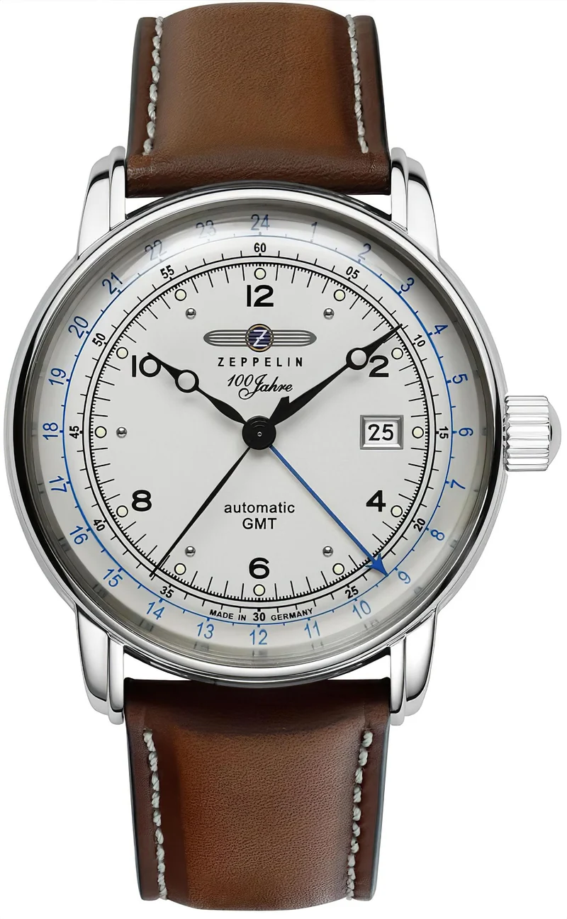 Zeppelin 100 Jahre 8666-1 Herrenuhr • Echte GMT Automatik