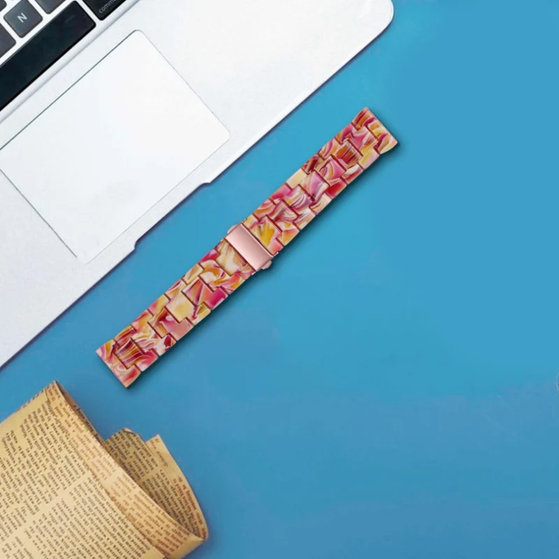 AGPTEK LW31 Replacement Band Waterproof Resin Sports Watch Strap - Leopard Printed