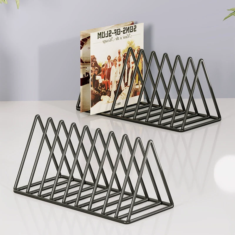 Dreieckiger Metalldraht Schallplatten- & Buchorganisator Rack