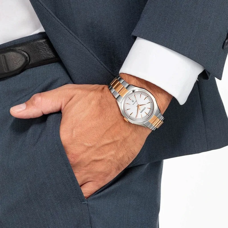 Citizen AW1756-89A Uhr • Zweifarbiges Band • Faltschließe