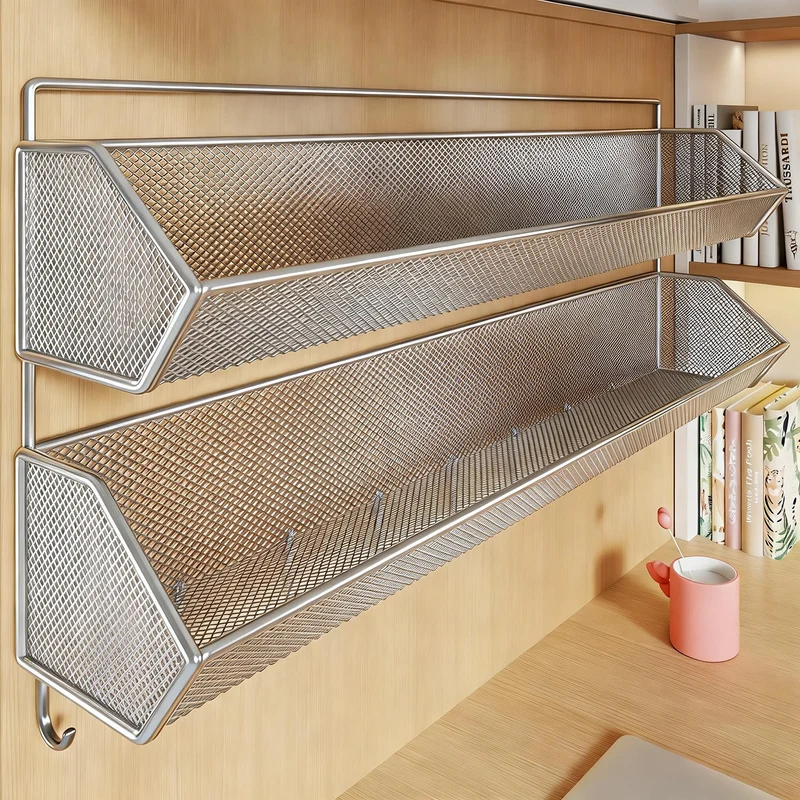 Clip-On Mesh Schrankrand Aufbewahrungskorb Organizer