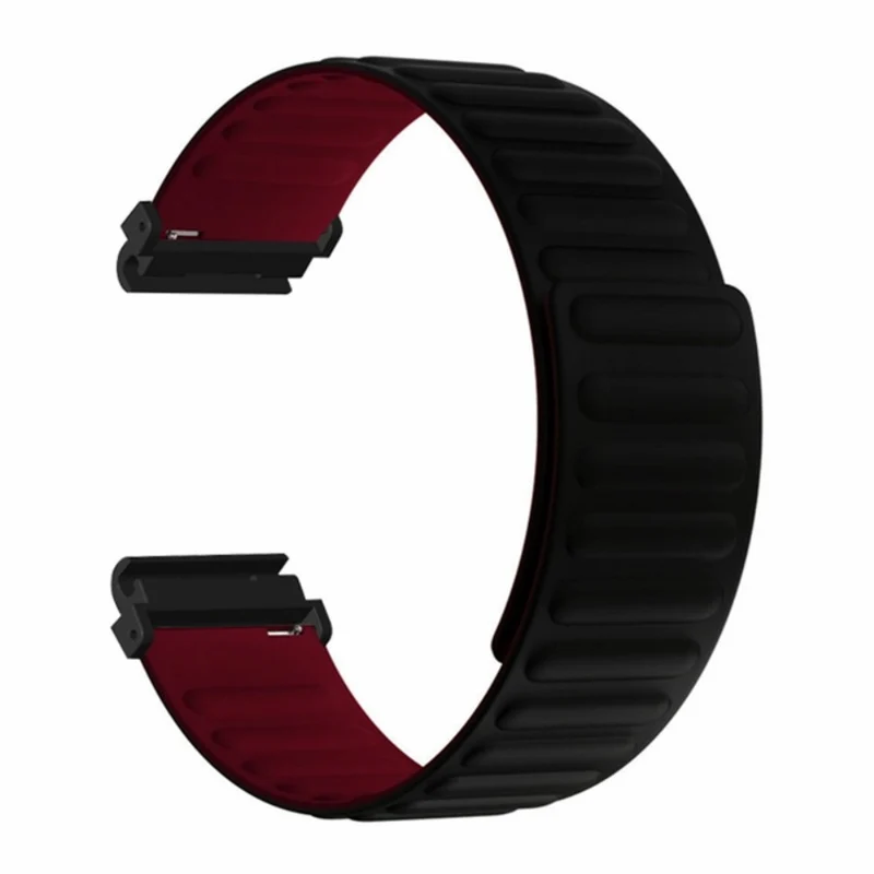 Huami Amazfit Falcon / Garmin Fenix 7 / 6 / 5 Magnetic Watch Band Flexible Replacement Strap with 22mm Bump Resistant Connector - Grey+Yellow