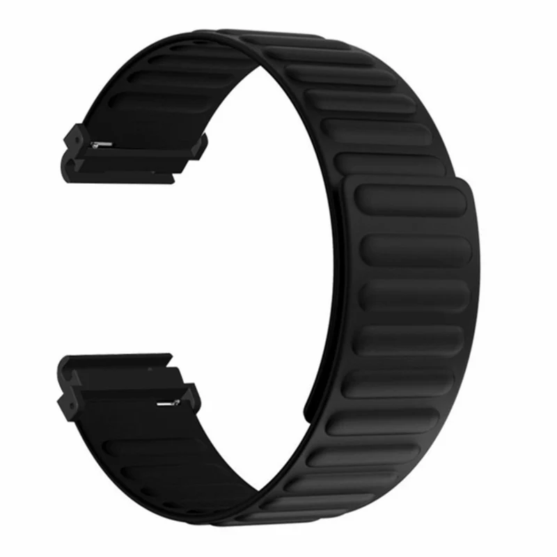 Huami Amazfit Falcon / Garmin Fenix 7 / 6 / 5 Magnetic Watch Band Flexible Replacement Strap with 22mm Bump Resistant Connector - Grey+Yellow