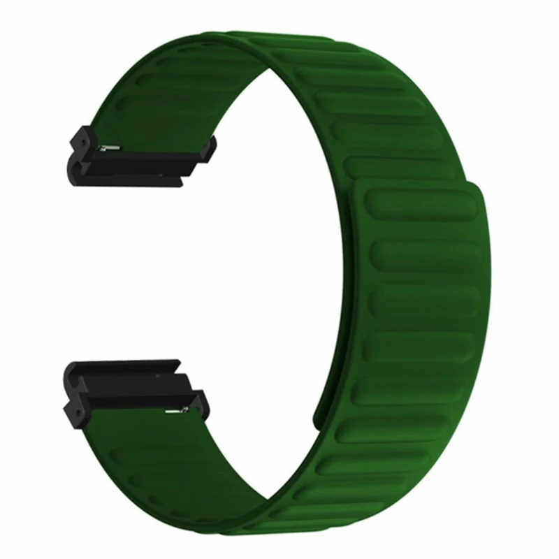 Huami Amazfit Falcon / Garmin Fenix 7 / 6 / 5 Magnetic Watch Band Flexible Replacement Strap with 22mm Bump Resistant Connector - Grey+Yellow