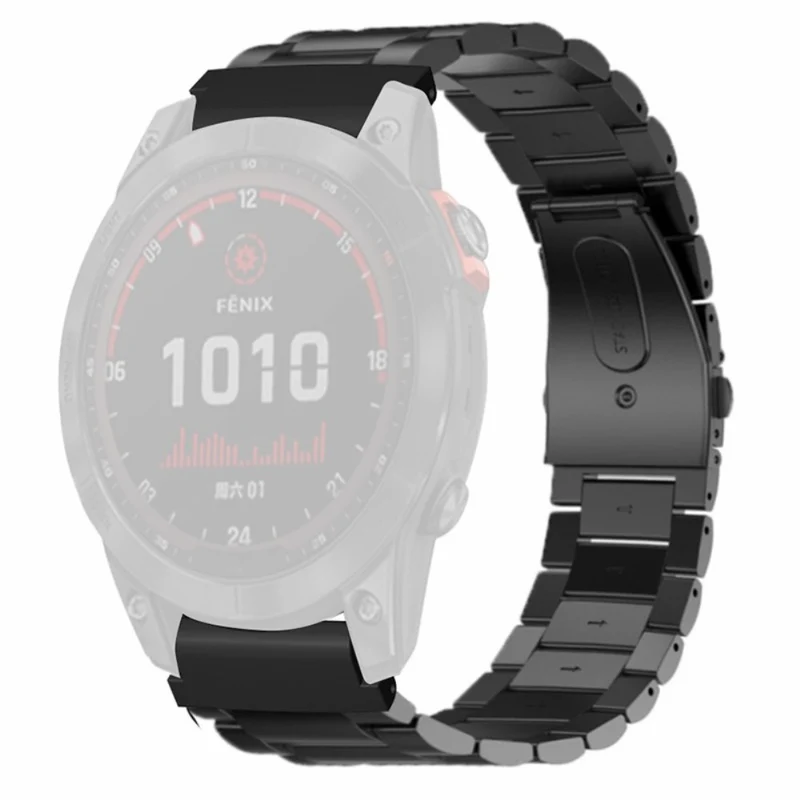 Huami Amazfit Falcon / Garmin Fenix 7 / 6 / 5 Watch Band Stainless Steel Strap with 22mm Bump Resistant Connector