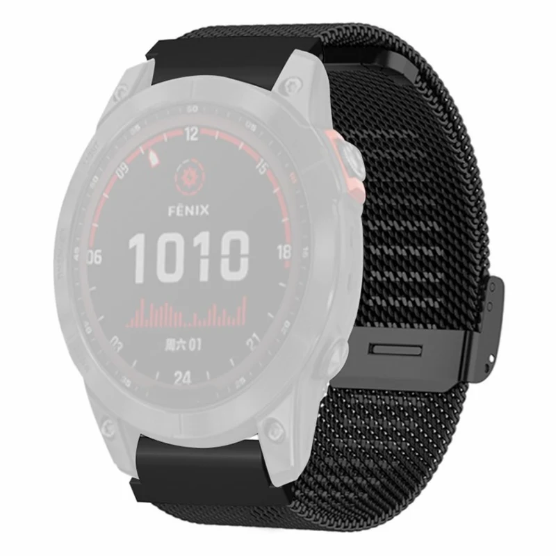 Huami Amazfit Falcon / Garmin Fenix 7 / 6 / 5 Watch Strap Milanese Mesh Band with 22mm Bump Resistant Connector