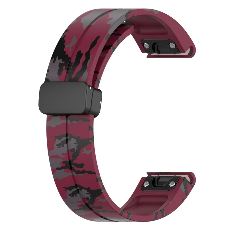 Garmin 22mm Quickfit Watch Band Black Buckle Camouflage Wriststrap - Camo Grey