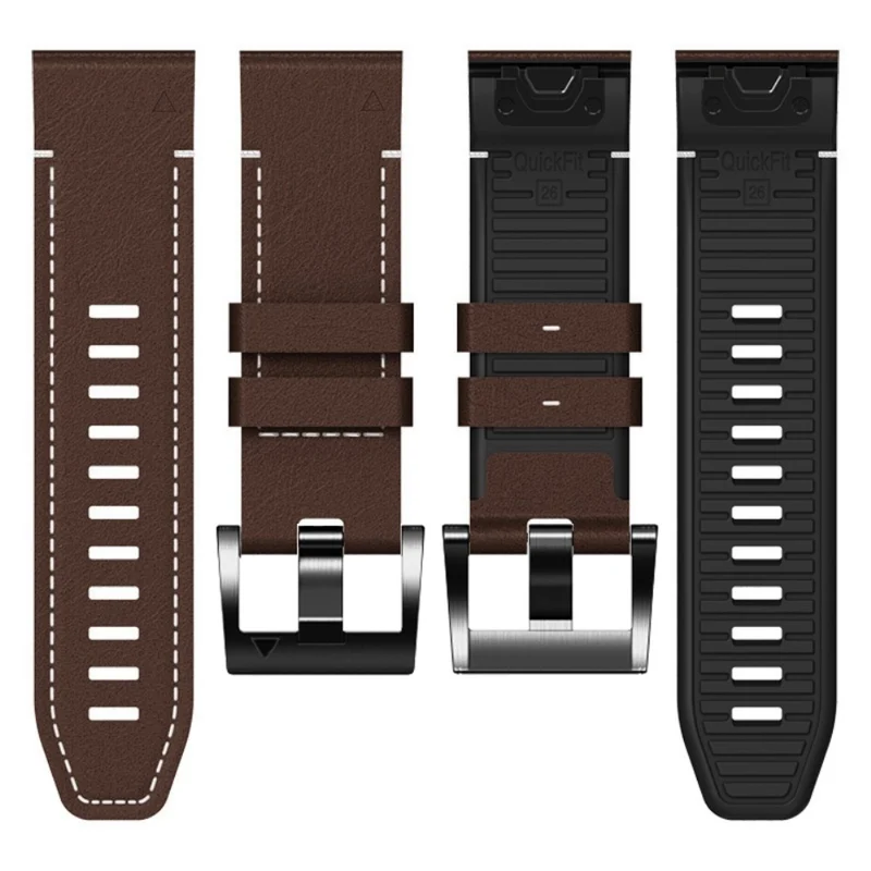 Garmin 22mm Quickfit Watch Band Leather and Flexible Wriststrap