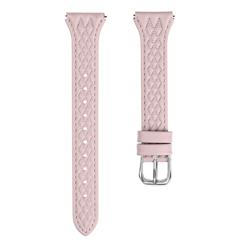 Watch Strap Huami Amazfit Cheetah Pro Rhombus Imprinted Genuine Cow Leather Band - Apricot