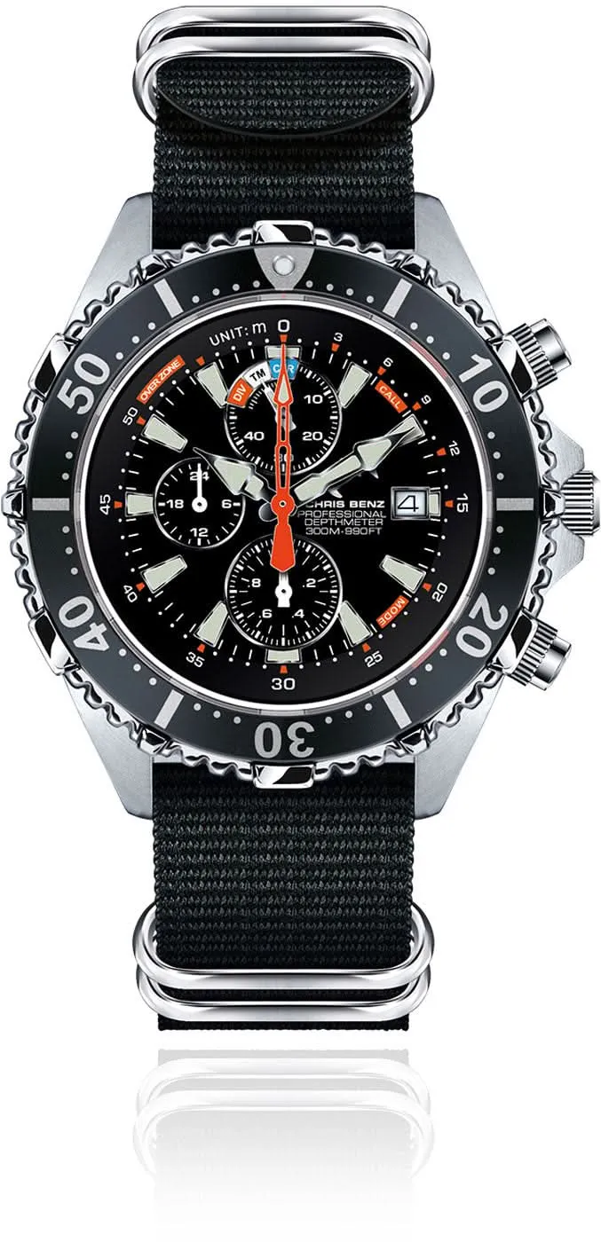 Chris Benz Depthmeter Chronograph 300M CB-C300X-S-NBS Herrenuhr • 300m Wasserdicht • Saphirglas