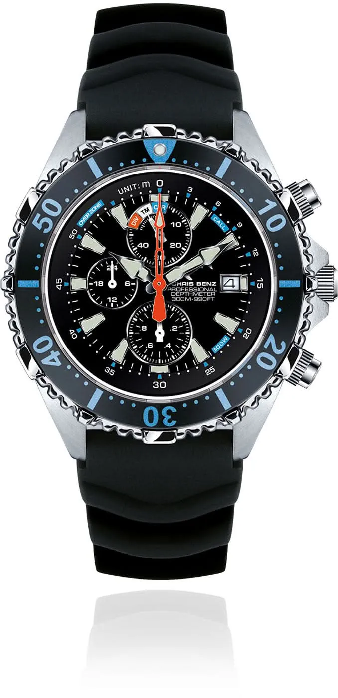Chris Benz Depthmeter 300M CB-C300X-LB-KBS Herrenuhr • Saphir • 300m