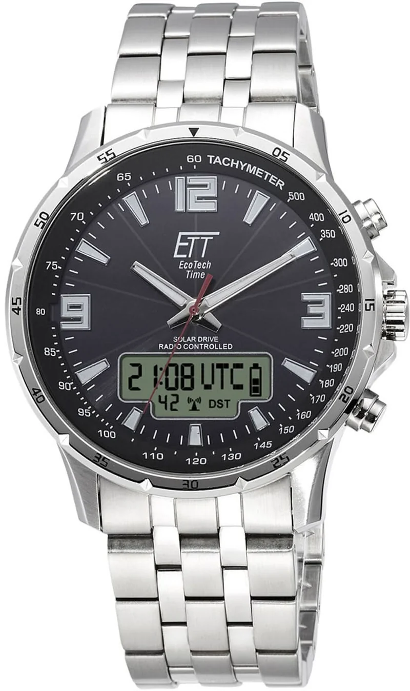Eco Tech Time Professional EGS-11551-21M Herrenuhr • Solar-Antrieb • Funk-Präzision