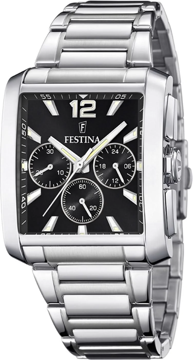 Festina Timeless Chronograph F20635/4 Herrenuhr • Markantes Edelstahl-Design • Präziser Quarz-Chronograph